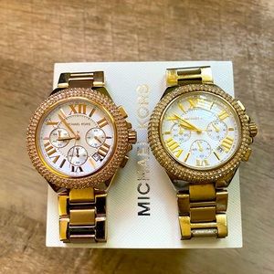 2 Michael Kors Watches - 1 Gold & 1 Rose Gold
